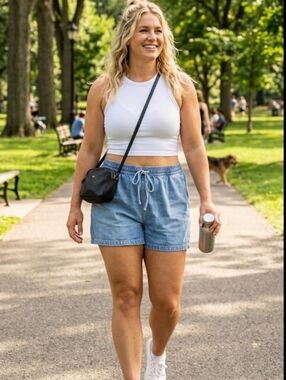 NWT GOOD AMERICAN Denim JEAN shorts SIZE 7 3x 4x